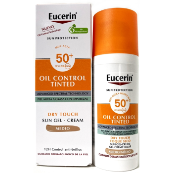 Comprar eucerin oil control spf 50+ gel-crema tono medio 50 ml a precio  online
