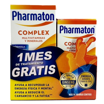 Pharmaton Complex Vitaminas 66 comprimidos + 34 de Regalo (TOTAL100 comprimidos).