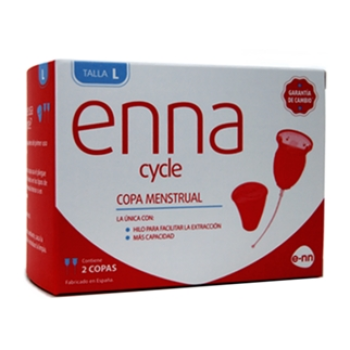 Enna Cycle Caja con 2 copas, Copa Menstrual Talla L.
