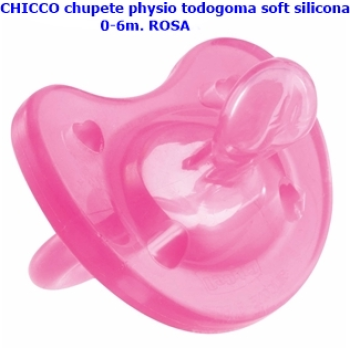 CHICCO chupete physio todogoma soft silicona 0-6m ROSA