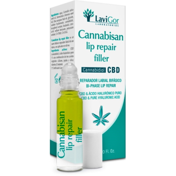 Cannabisan Lip Repair Filler |suero labial bifásico de uso diario con CBD (cannabidiol)|.- 6ml roll-on.