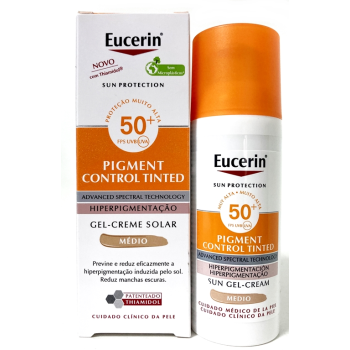 Eucerin Pigment Control Tinted Protector Solar Gel-Crema Tono Medio.-50 ml.
